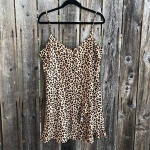 NWT H&M wrap leopard print dress